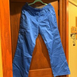 Cherokee Workwear Size Medium Royal Blue Cargo Scrub Pants